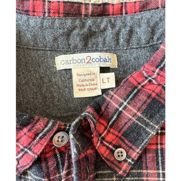 Carbon2Cobalt Long sleeve, button down, Flannel; shirt; jacket; size LG/TALL - Picture 3 of 10